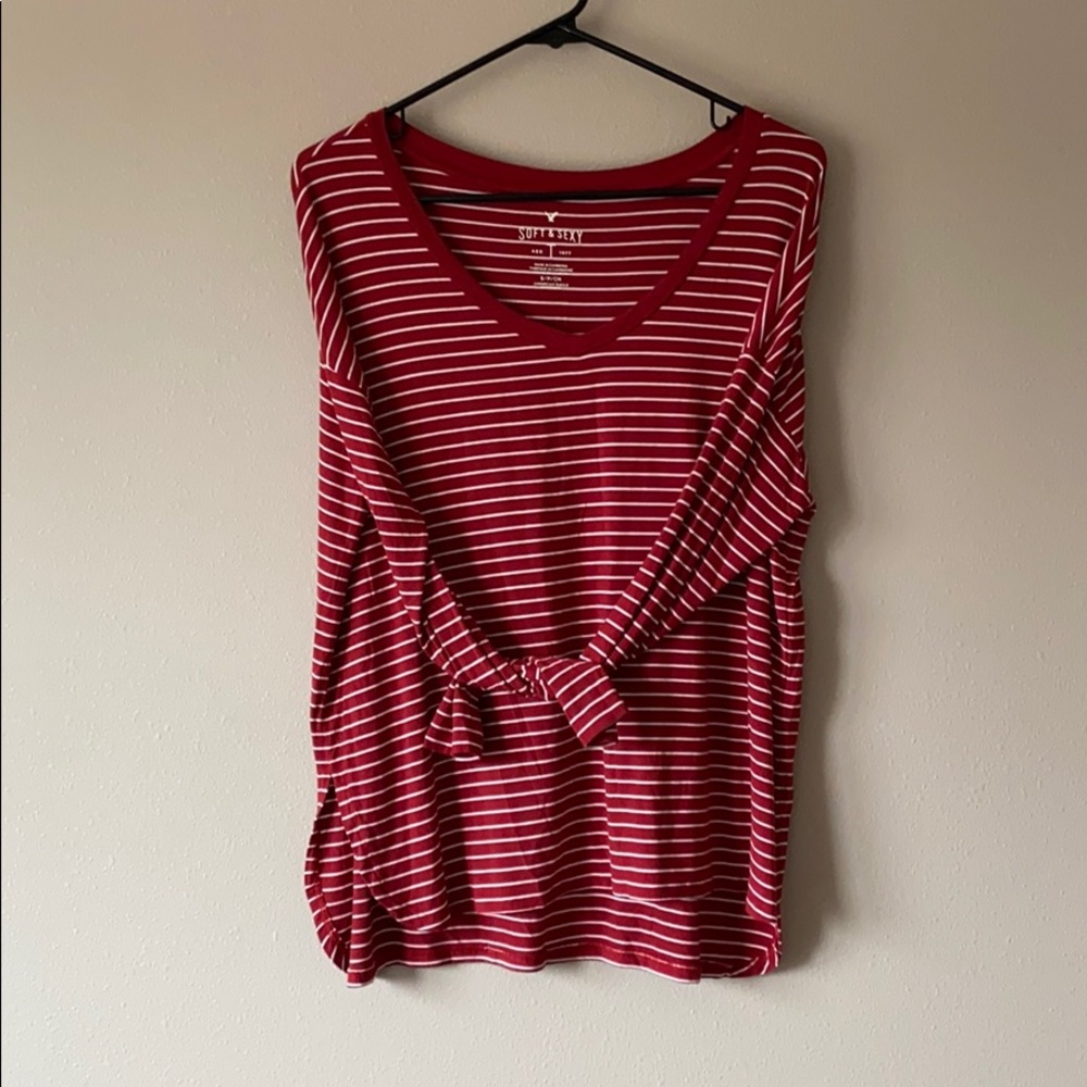 Red & White Soft & Sexy American Eagle Tee
